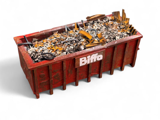 40yd Skip - Red Biffa - Filled - O Gauge