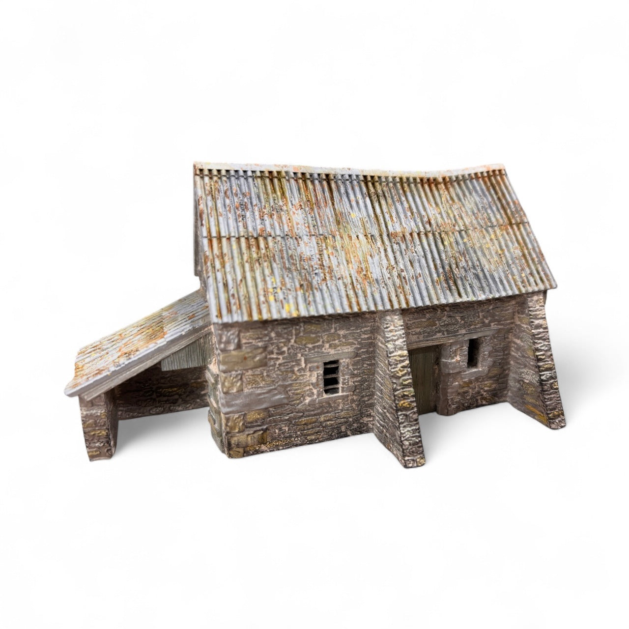 Stone Barn with Shelter - N Gauge