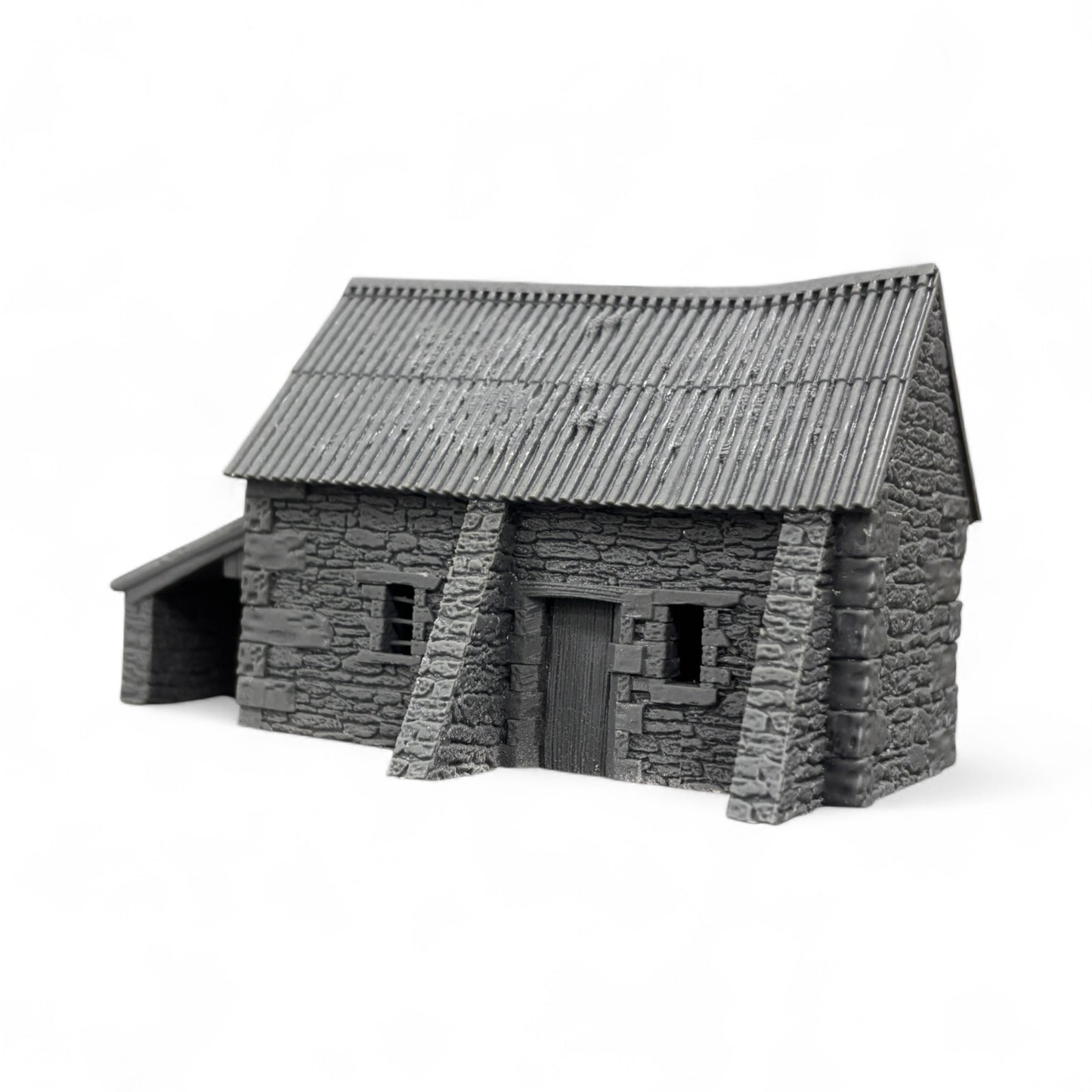 Stone Barn with Shelter - N Gauge