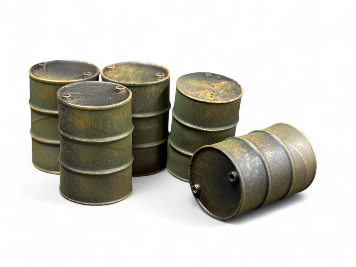 Oil Drums - Weathered Army Green - O Gauge