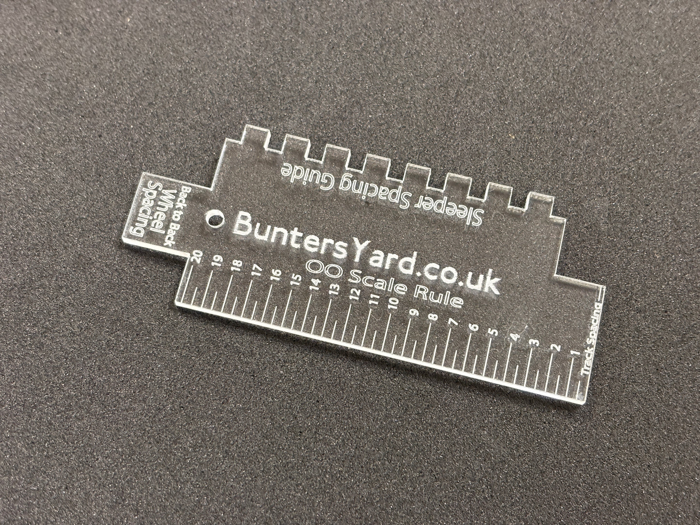 Sleeper Spacing Guide - OO - Clear Acrylic