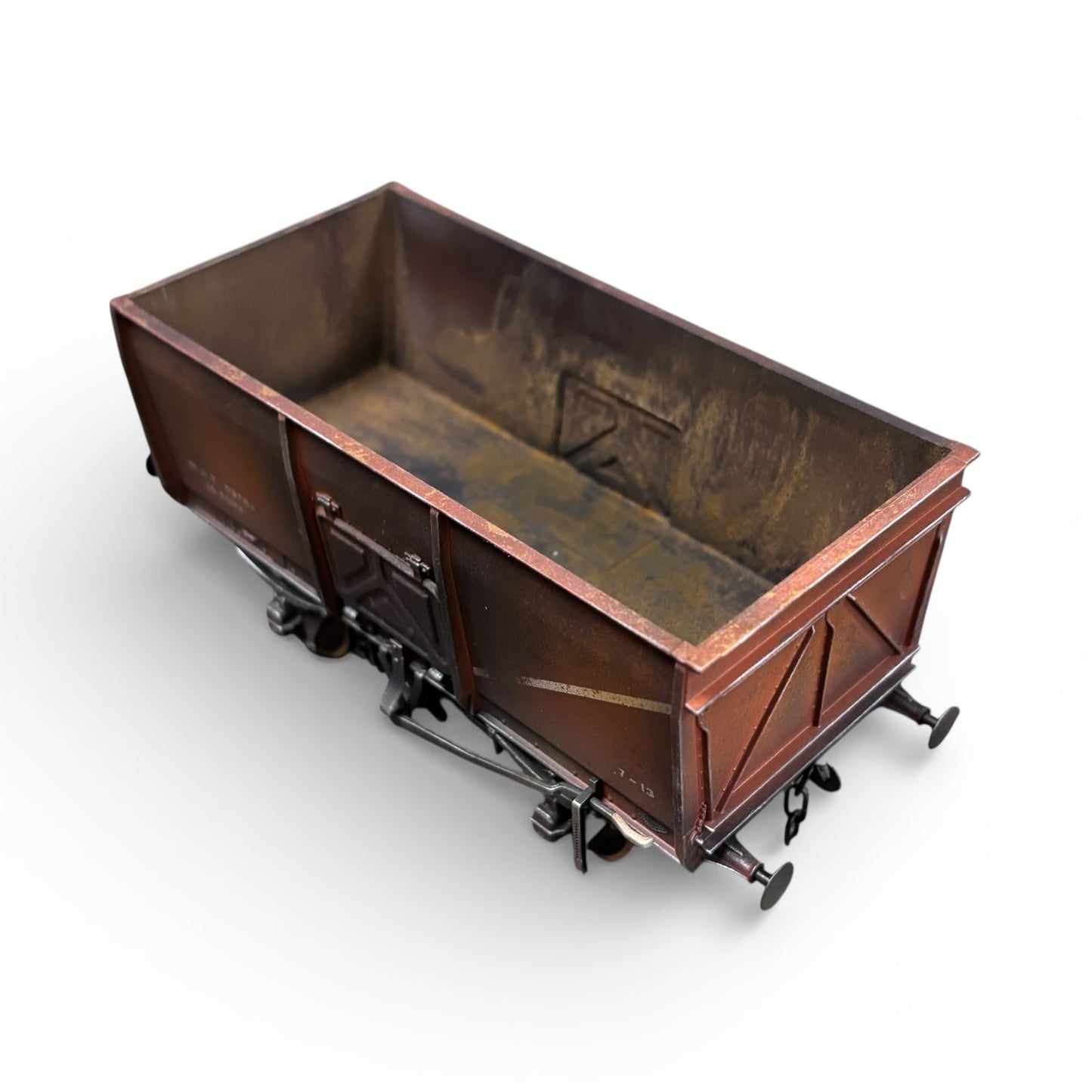 7F-041-003 O Gauge 14T Slope Sided Mineral Bauxite MOT 23763 - Rusty Weathered 2