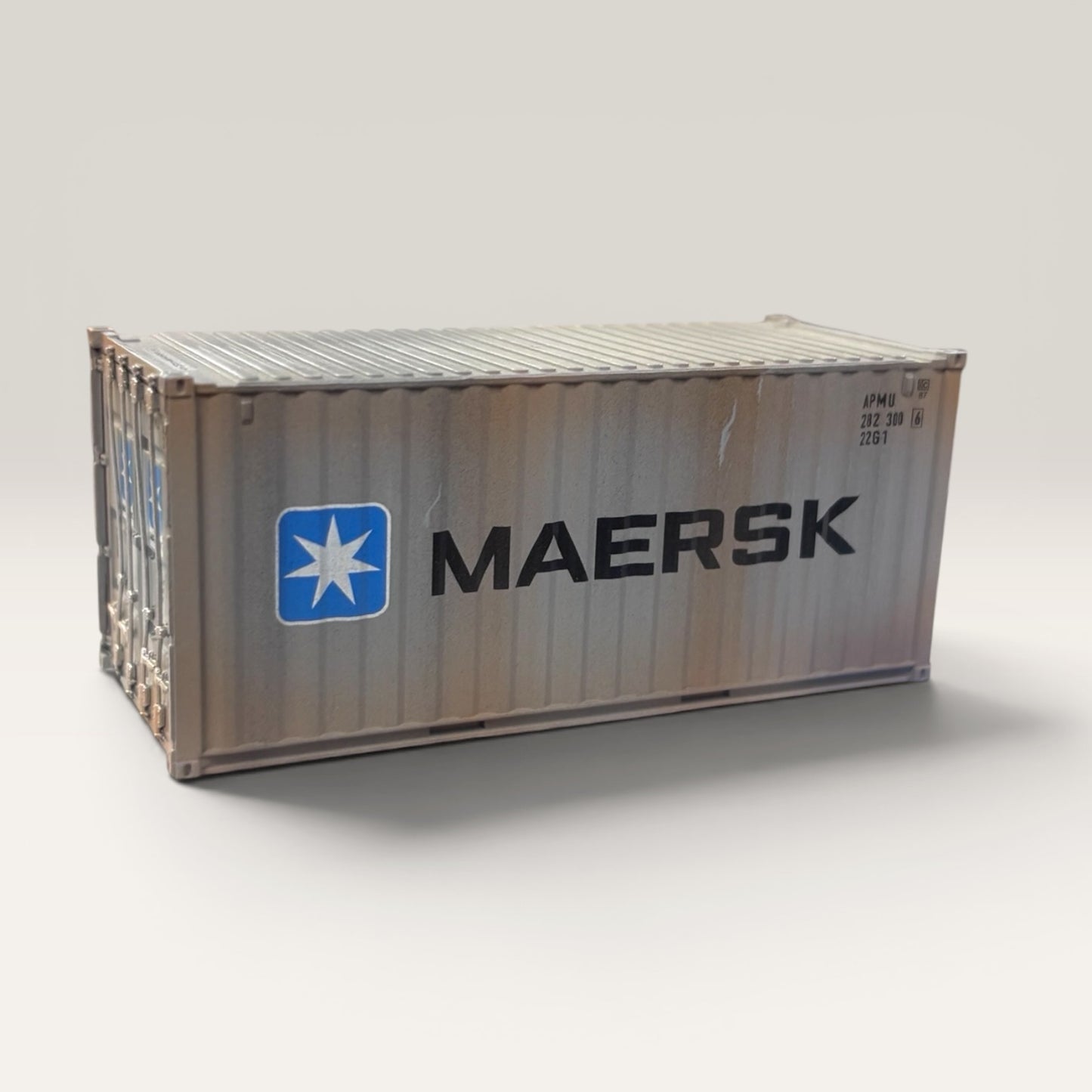 MAERSK 20ft Shipping Container - OO Gauge - Weathered