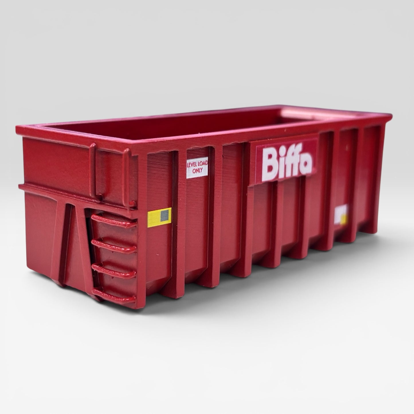 40yd Skip - Red Biffa - Pristine - OO Gauge