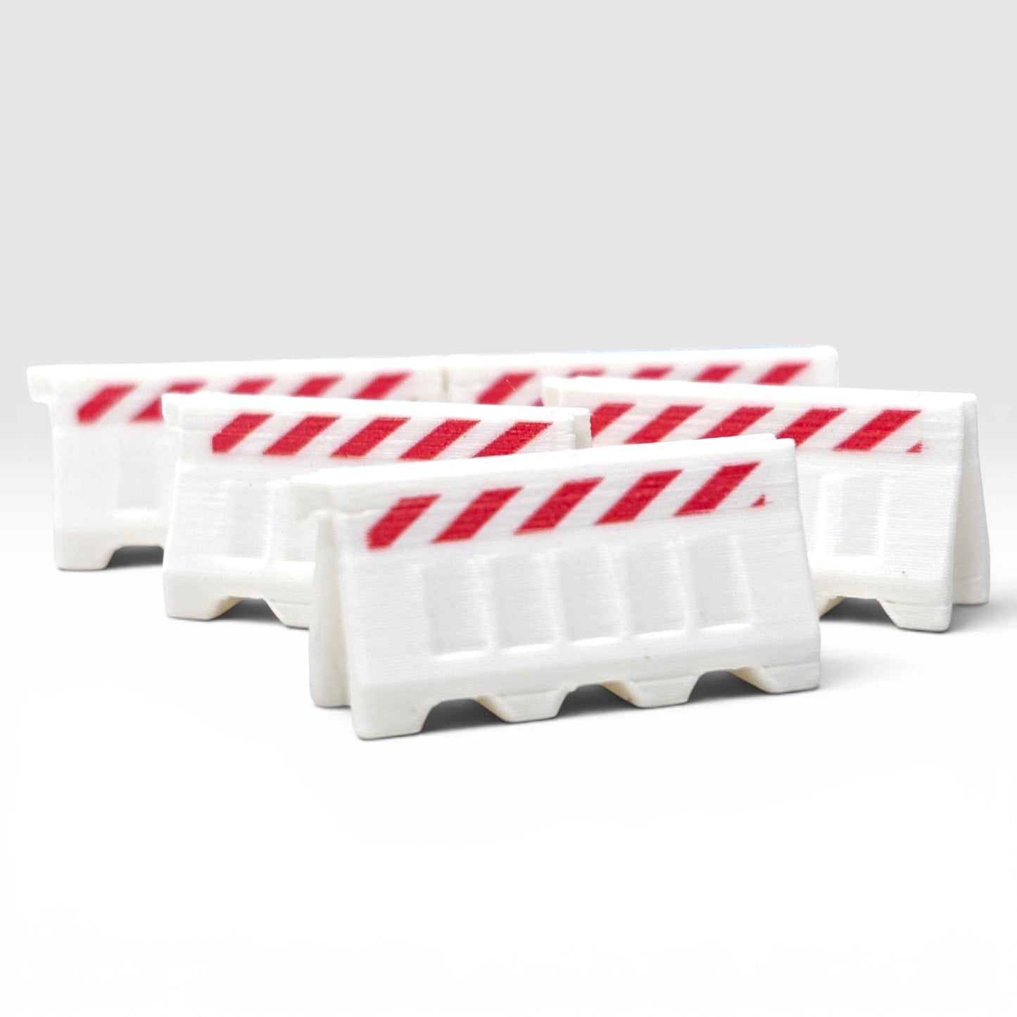 Jersey Barrier - White - Plastic Style - OO Gauge