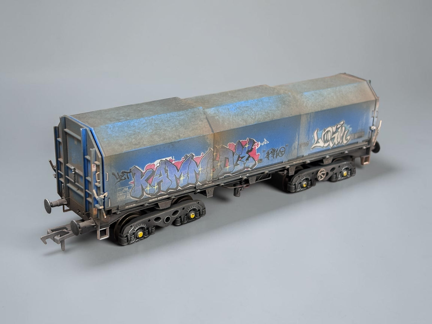 Accurascale JSA British Steel Coil Carriers - Vandalised and Weathered