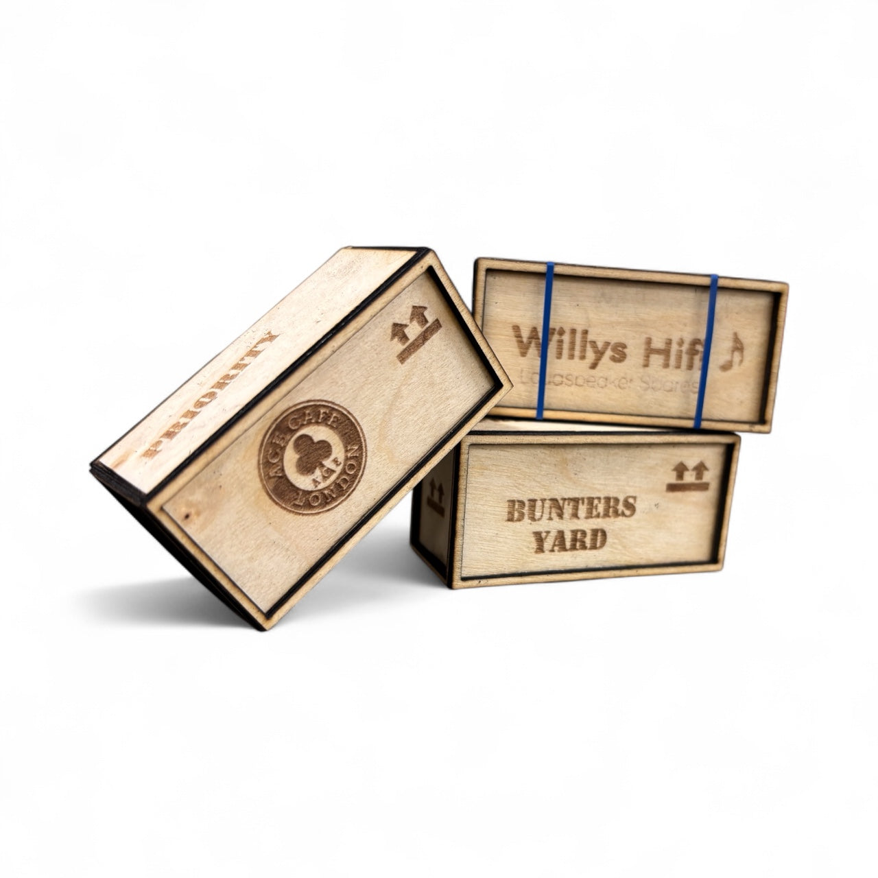 Personalised Wooden Crates - Laser Cut