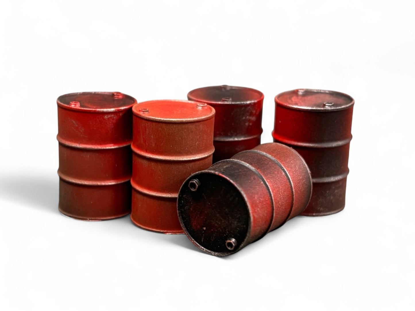 Oil Drums - Weathered Red - OO Gauge