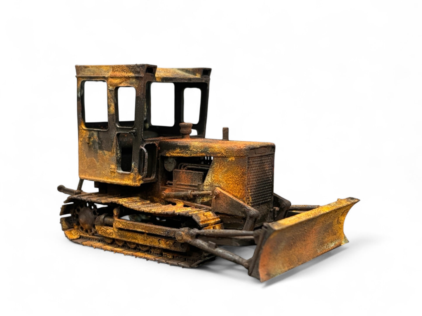 Track Marshall 90 Crawler Tractor Rusty Relic with Dozer Blade - O Gauge