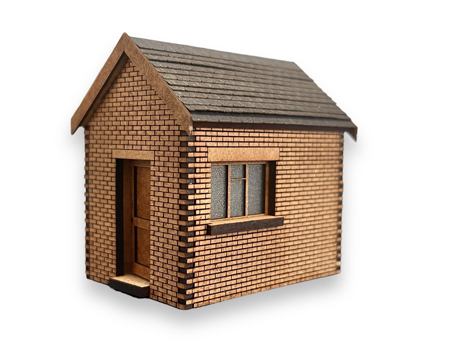 Brick Lineside Hut Kit - End Door - OO Gauge