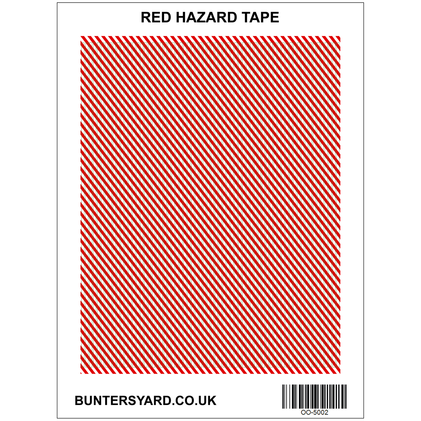 Red & White Hazard Tape - OO Gauge/4mm