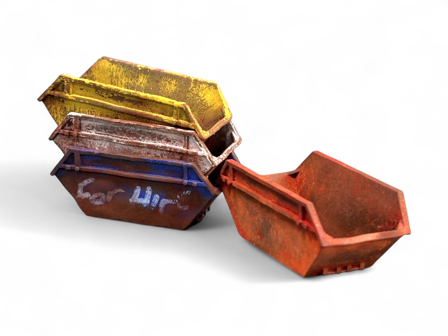 Stackable Skips - Rusty - O gauge