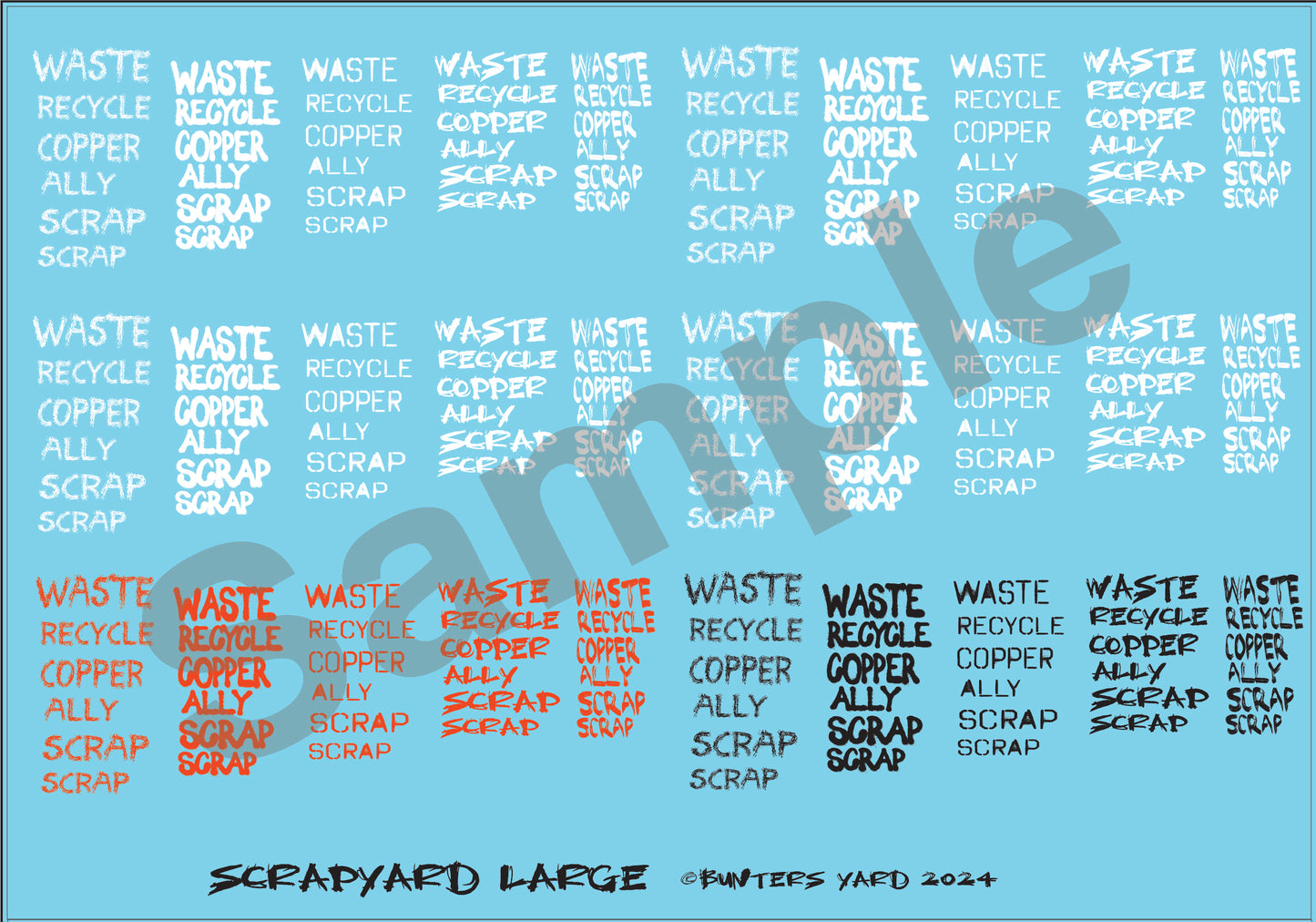 O Gauge Waterslide Scrapyard Themed Decals