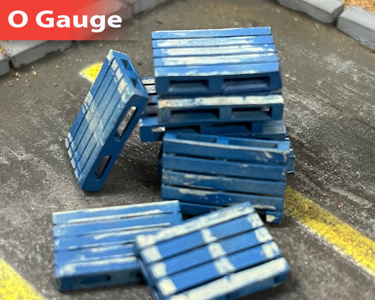 Shipping Pallets - Blue Weathered - O Gauge
