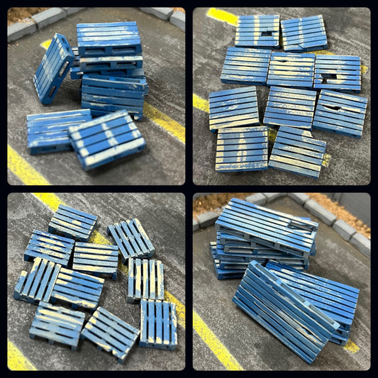 Shipping Pallets - Blue Weathered - TT:120