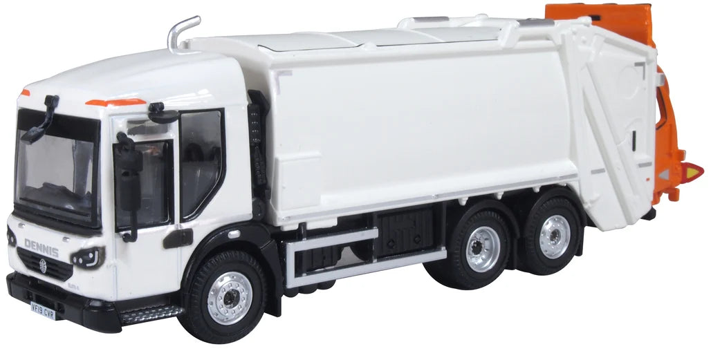 Oxford Diecast Dennis Eagle Refuse Truck White - 1:76 - 76DE003