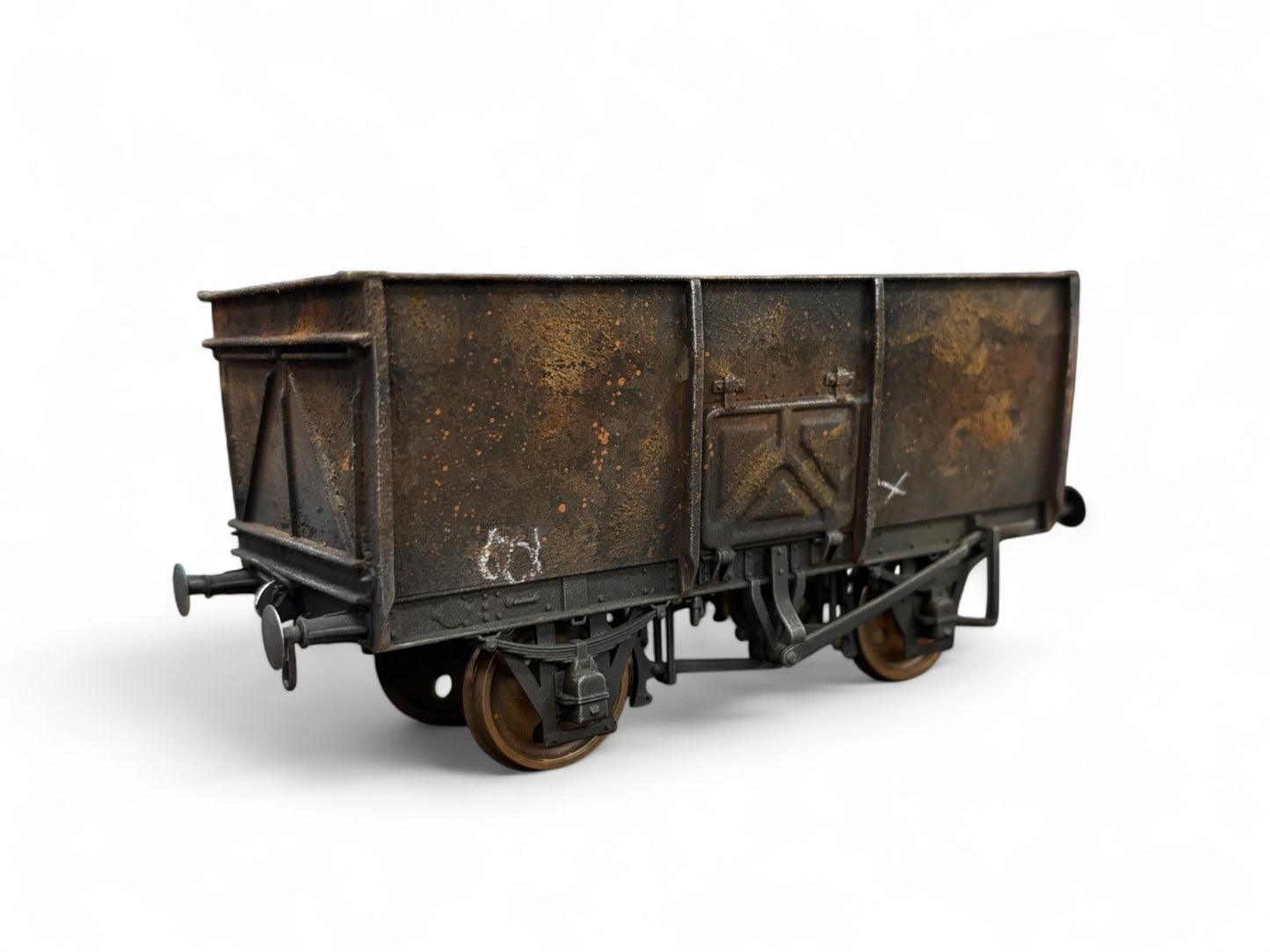7F-041-008 O Gauge 14T Slope Sided Mineral BR Grey B197525 - Rusty Weathered (A)