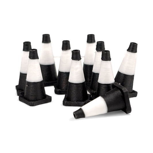 Traffic Cones - Black/White O Gauge