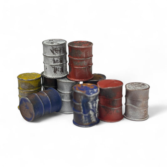 Clearance Dented & Rusted Oil Drums - Mixed Colours - OO Gauge