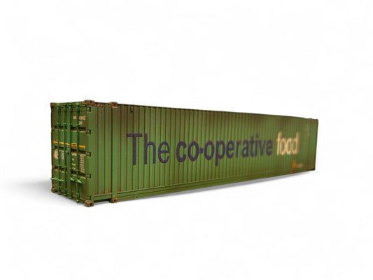 Dapol 45ft High Cube Container 'Co-op' Weathered by Bunters Yard