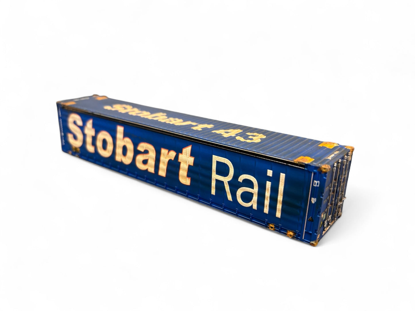 Dapol 45ft Curtain Side Container 'Stobart Rail 43' Weathered by Bunters Yard