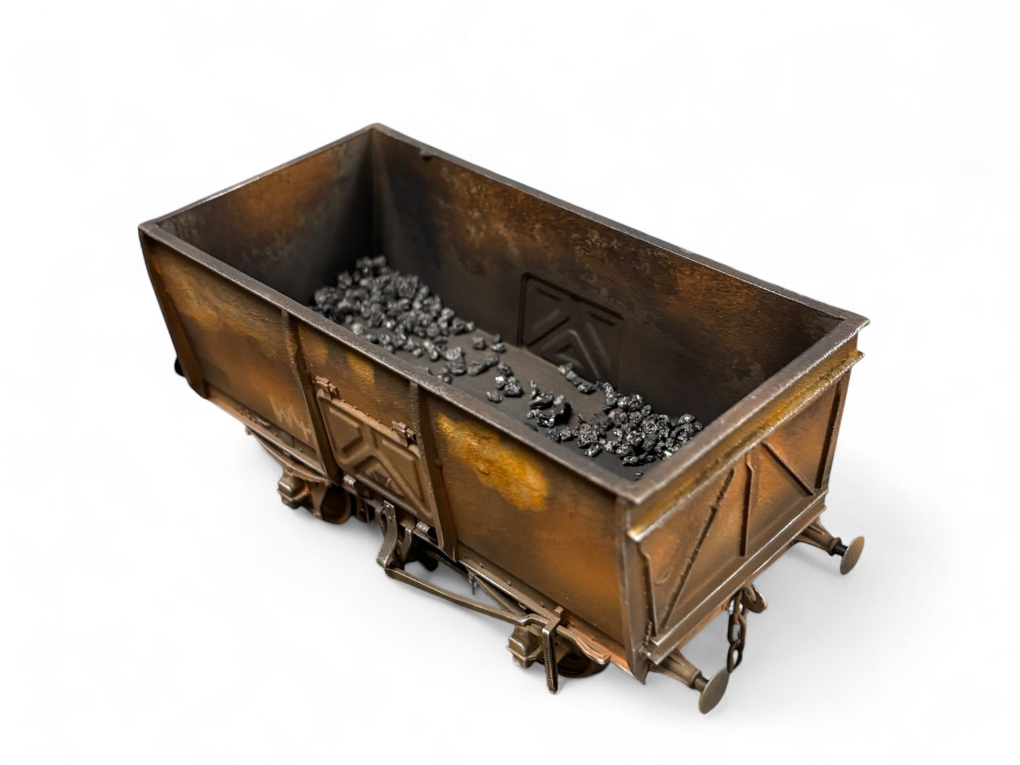 7F-041-008 O Gauge 14T Slope Sided Mineral BR Grey B197525 - Rusty Weathered