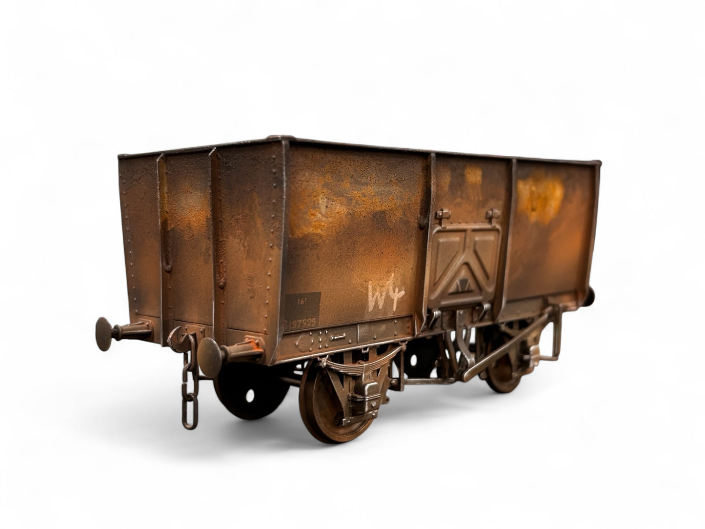 7F-041-008 O Gauge 14T Slope Sided Mineral BR Grey B197525 - Rusty Weathered