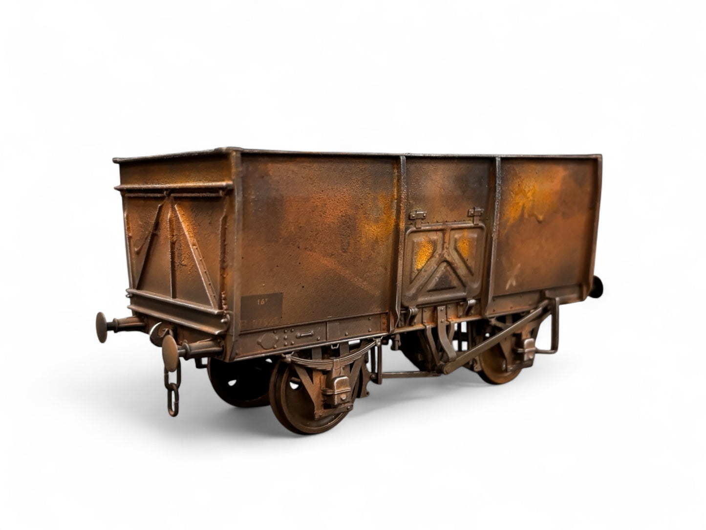 7F-041-008 O Gauge 14T Slope Sided Mineral BR Grey B197525 - Rusty Weathered