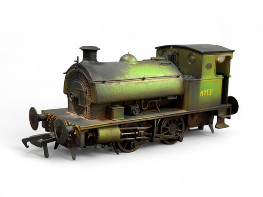 Dapol 4S-024-008 Hawthorn Leslie 0-4-0 Yellow Chevrons Weathered