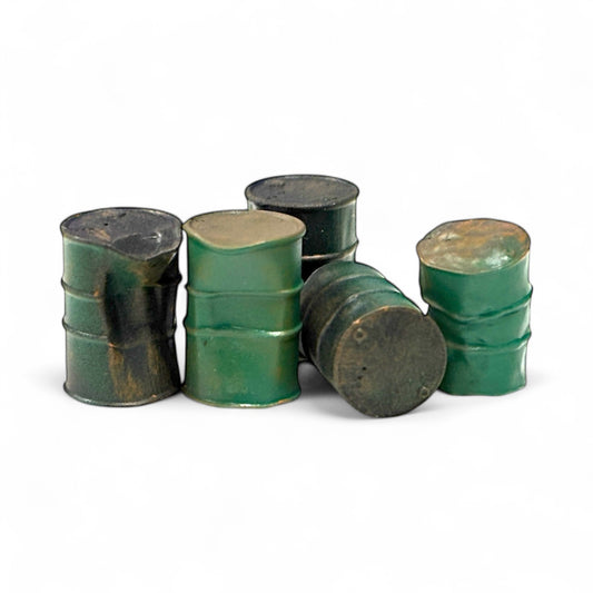 Dented Oil Drums - Weathered Green - OO Gauge