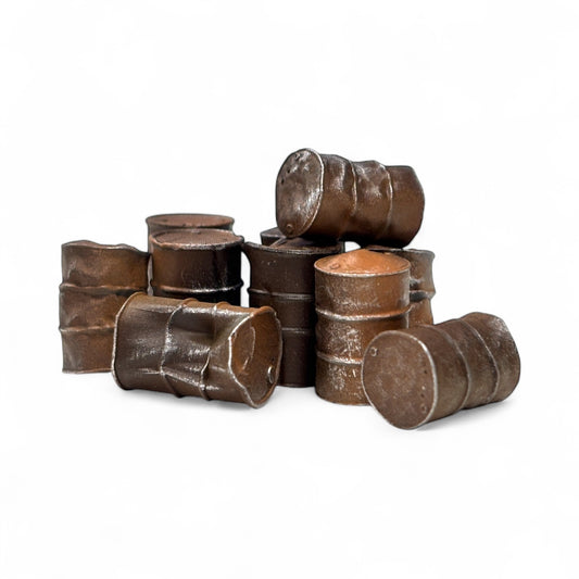 Dented Rusty Oil Drums - Weathered - N Gauge
