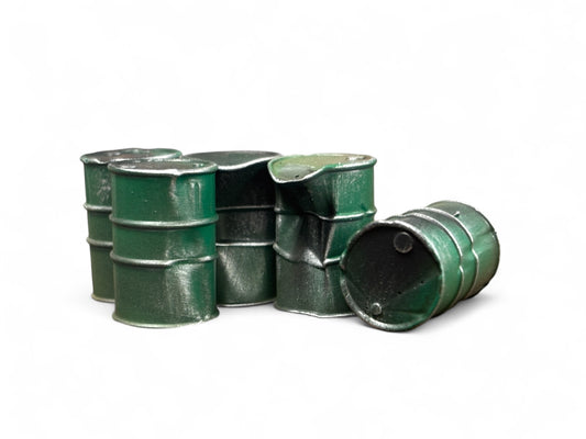 Dented Oil Drums - Weathered Green - O Gauge