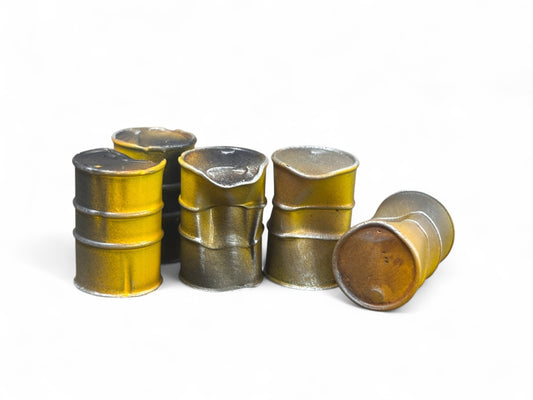 Dented Oil Drums - Weathered Yellow - OO Gauge