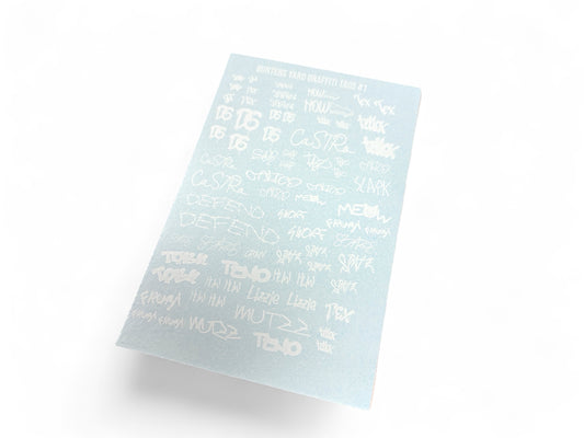 Graffiti Tags - White - Waterslide Decal Sheet 1