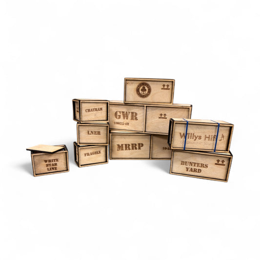 Personalised Wooden Crates - Laser Cut