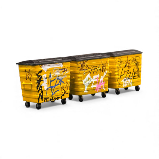 Yellow Waste Bins - Custom - OO gauge
