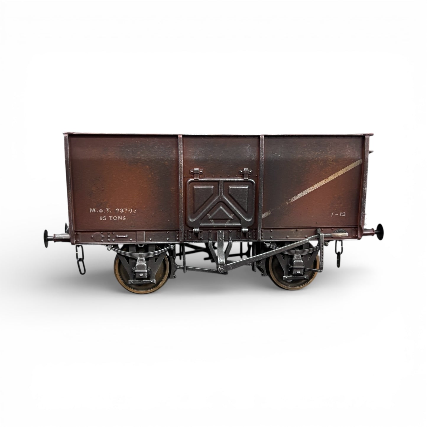 7F-041-003 O Gauge 14T Slope Sided Mineral Bauxite MOT 23763 - Rusty Weathered 2