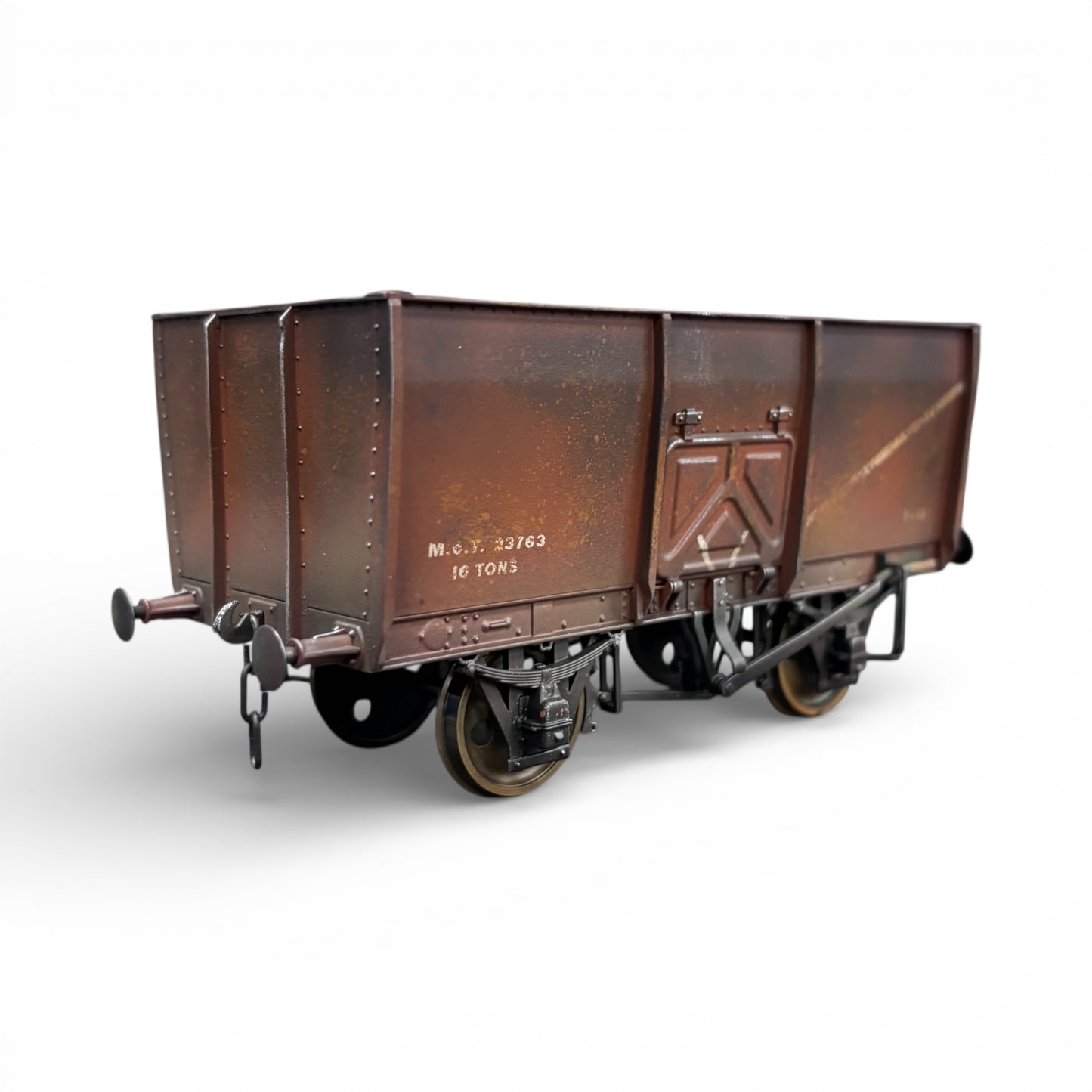 7F-041-003 O Gauge 14T Slope Sided Mineral Bauxite MOT 23763 - Rusty Weathered 1