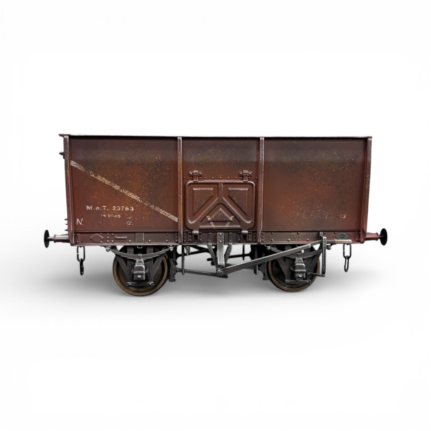 7F-041-003 O Gauge 14T Slope Sided Mineral Bauxite MOT 23763 - Rusty Weathered 1