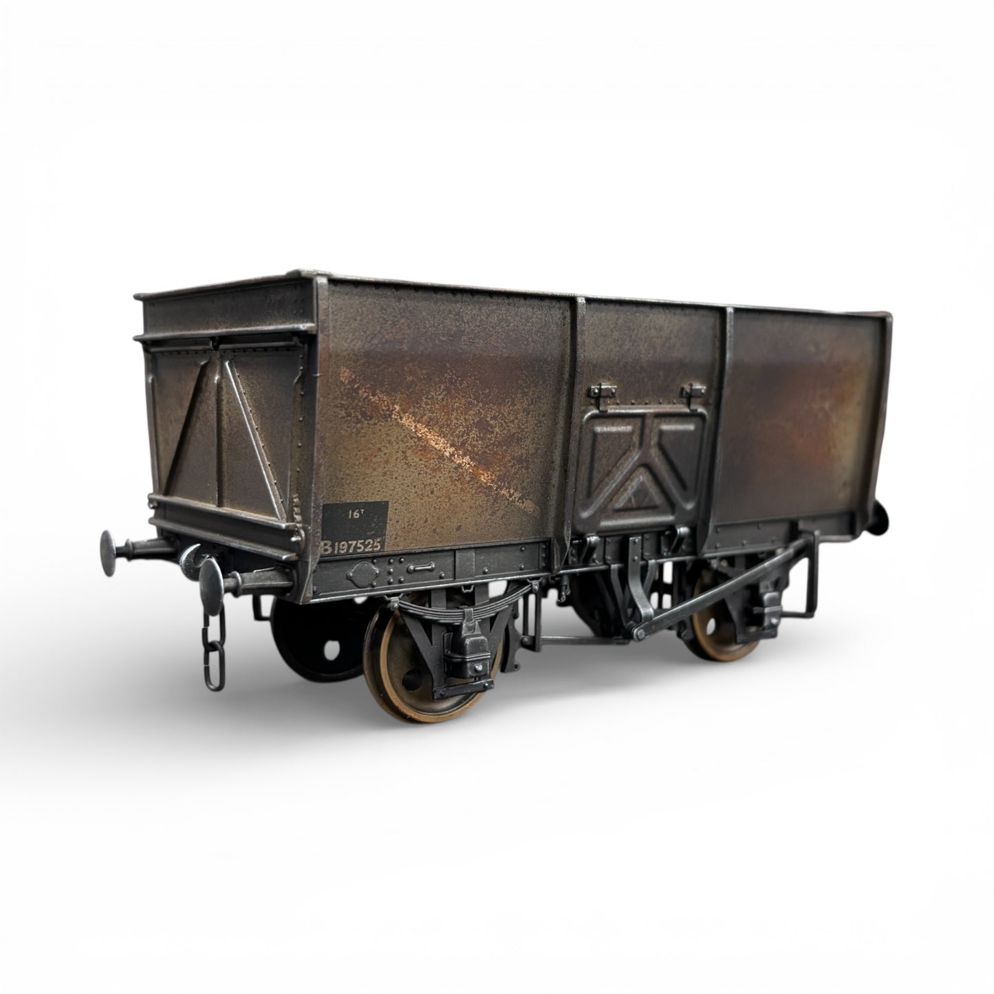 7F-041-008 O Gauge 14T Slope Sided Mineral BR Grey B197525 - Rusty Weathered 1