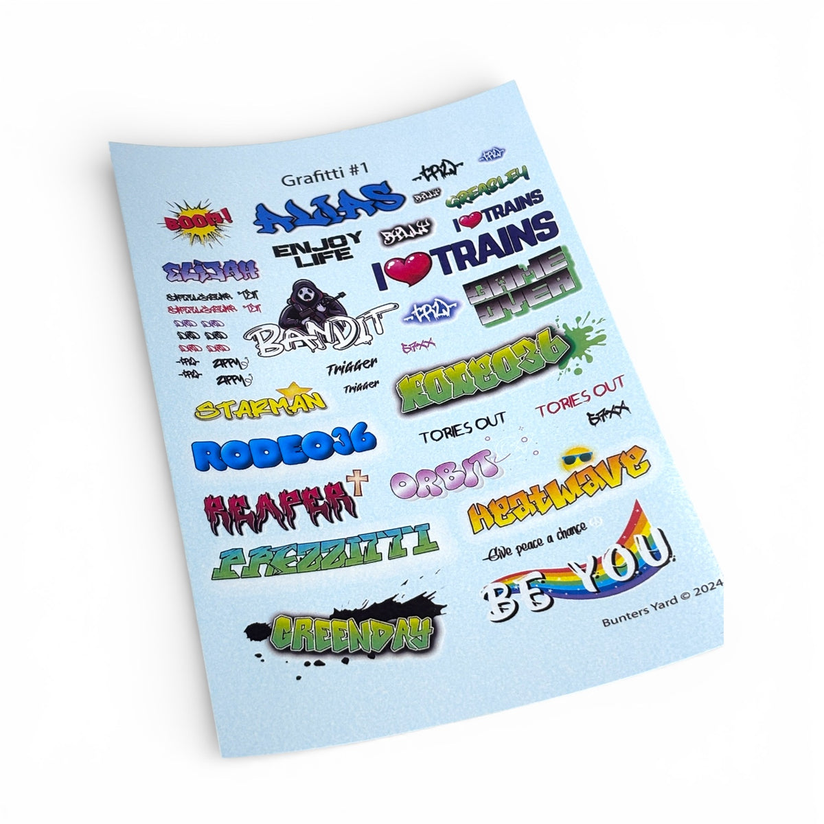 OO Gauge Waterslide Graffiti Themed Decals – Bunters Yard