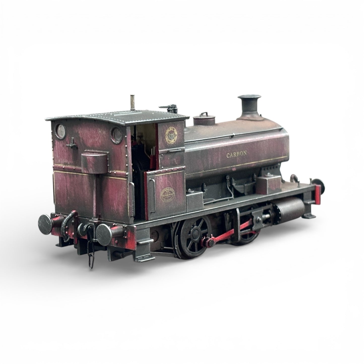 Accurascale - Andrew Barclay 0-4-0ST 14"Carbon NCB lined Maroon - Weathered