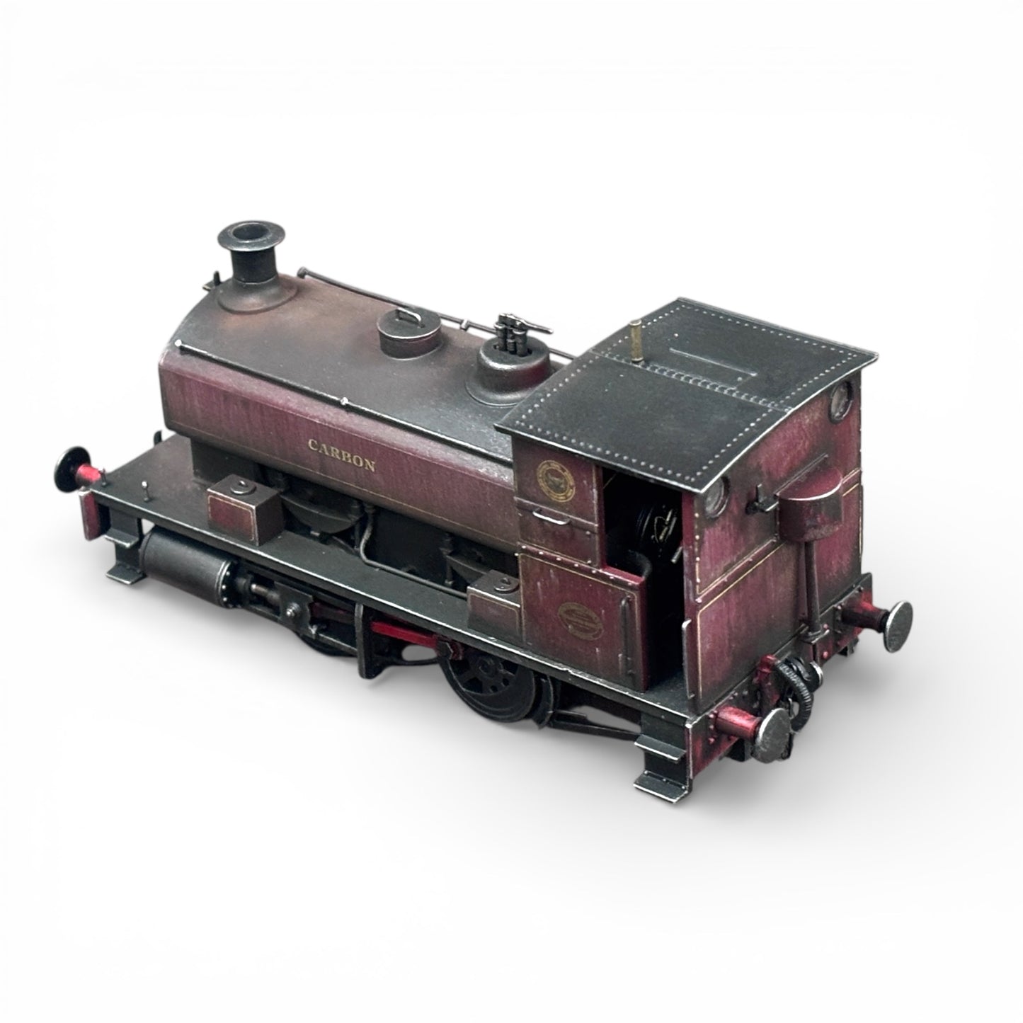 Accurascale - Andrew Barclay 0-4-0ST 14"Carbon NCB lined Maroon - Weathered