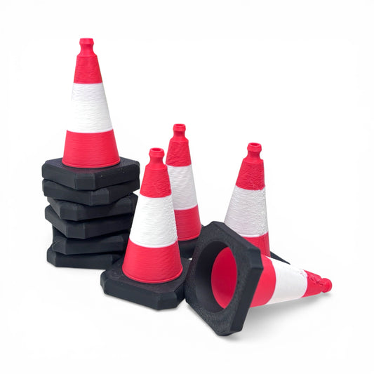 R/C Drift & Slalom Traffic Cones - Red/White