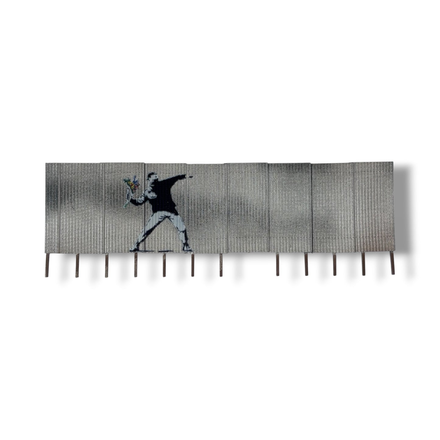 Vandalised Corrugated Fence - OO gauge