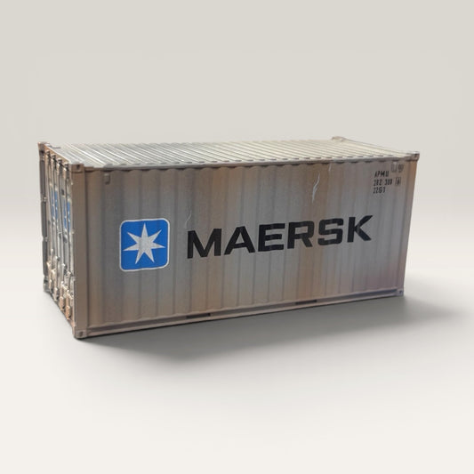 MAERSK 20ft Shipping Container - OO Gauge - Weathered