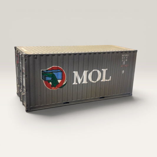MOL 20ft Shipping Container - OO Gauge - Weathered (A)