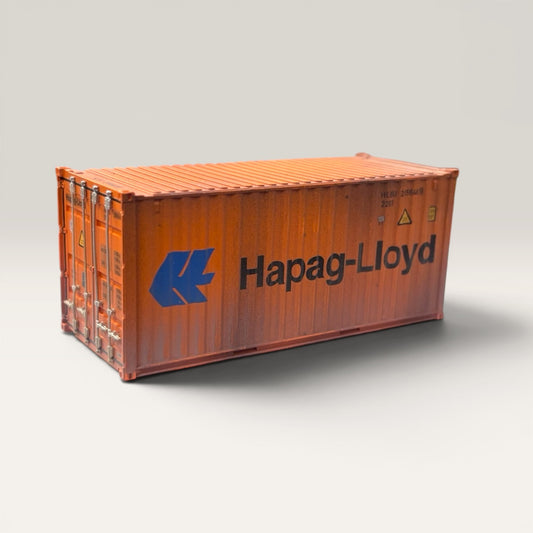 HAPAG LLOYD 20ft Shipping Container - OO Gauge - Weathered