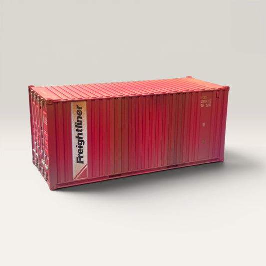 Freightliner Red 20ft Shipping Container - OO Gauge - Weathered