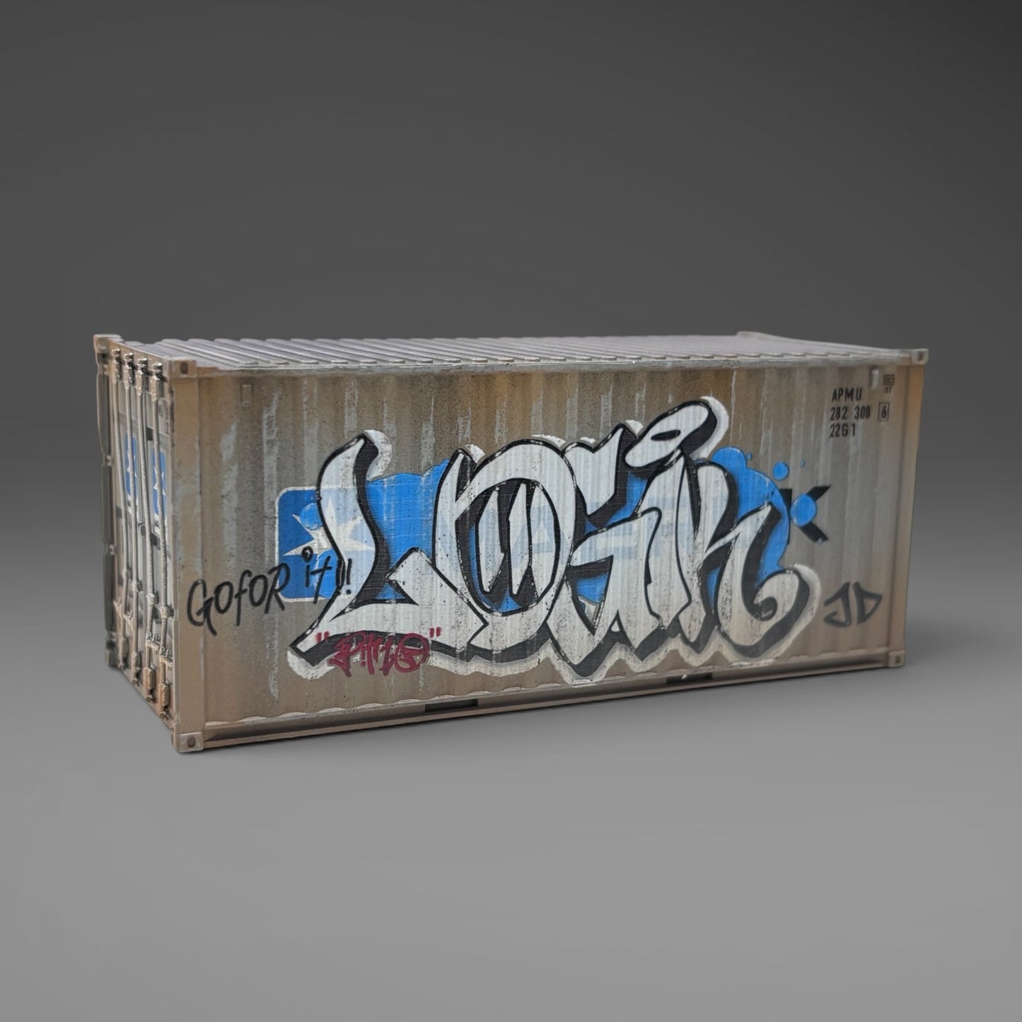 MAERSK 20ft Shipping Container - OO Gauge - Vandalised